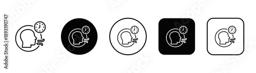 Presence Icon White And Black Background Style