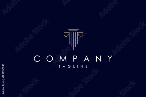 logo illustration abstract image pillar greek column law firm and lawyer building
