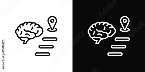 Self-Talk Icon White And Black Background Style