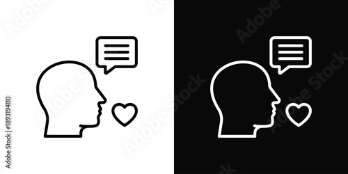 Recognition Icon White And Black Background Style