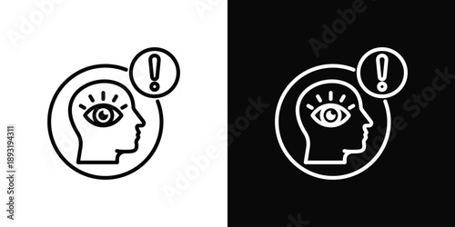 Awakening Icon White And Black Background Style