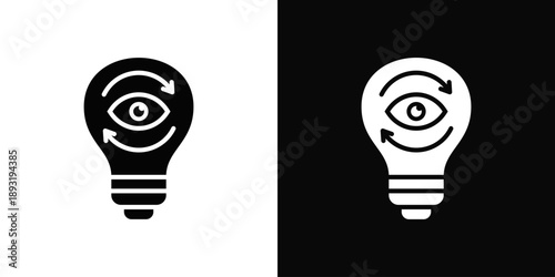 Insight Icon White And Black Background Style