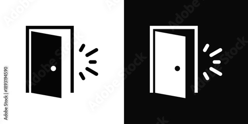 Openness Icon White And Black Background Style