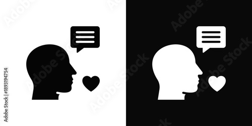 Recognition Icon White And Black Background Style