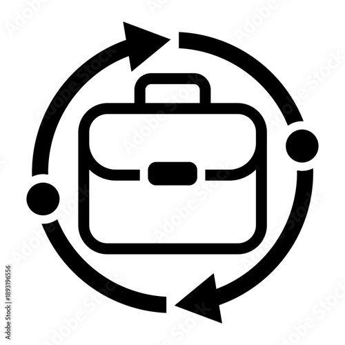 workaholic Line Icon