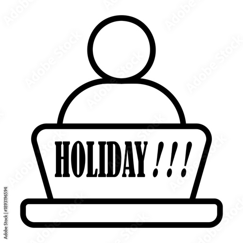 workaholic Line Icon