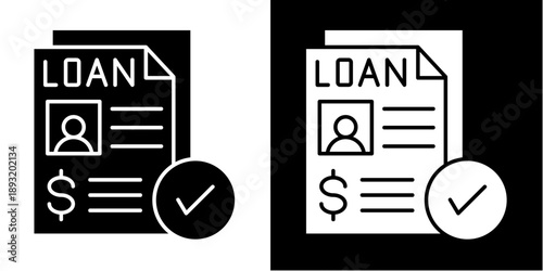 Applicant Icon Set White Glyph Style Collection