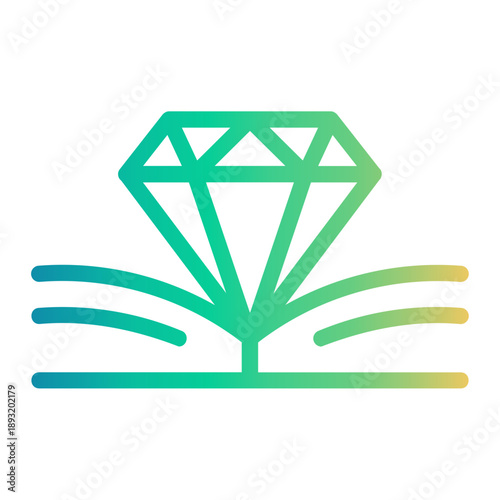 diamond Line Gradient Icon