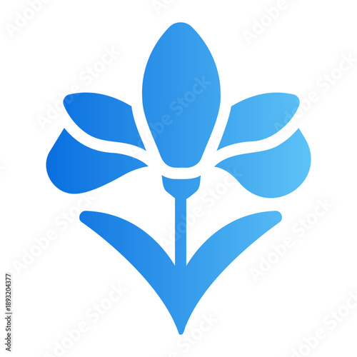 Iris flower Line Gradient Icon