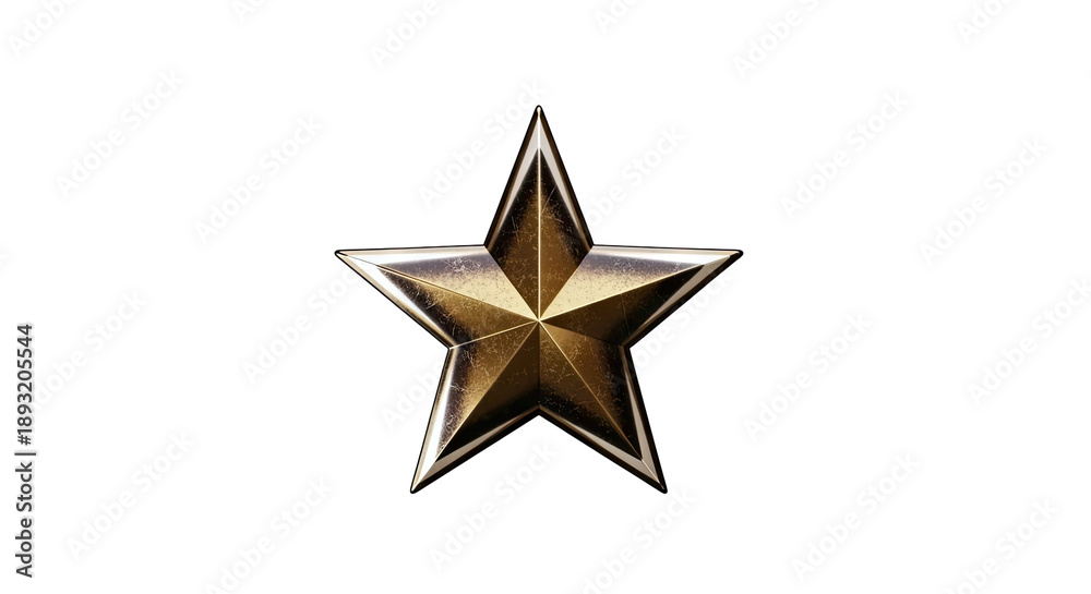 Fototapeta premium 3D Rendered Golden Star