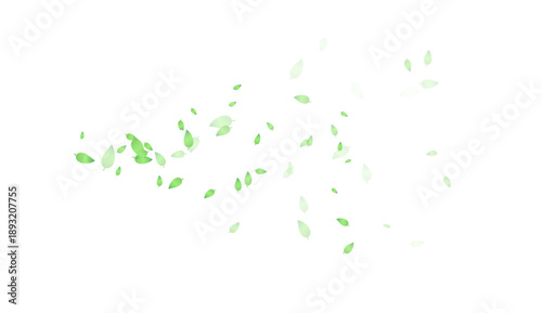 Green swirl with leafs