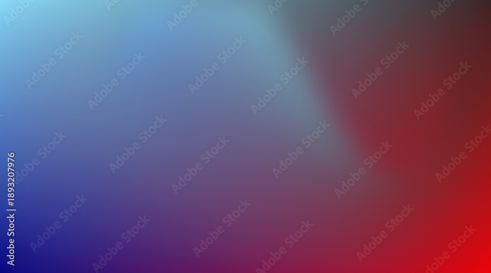 Fototapeta premium A striking abstract background featuring a tritone gradient of sky blue, dark gray, and deep red. This smooth, high-contrast texture creates a bold and cinematic aesthetic for digital designs.