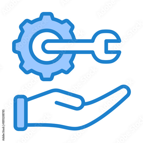 Service Request Icon - Blue Style