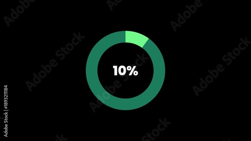 10 percent data representation from a pie chart 4k