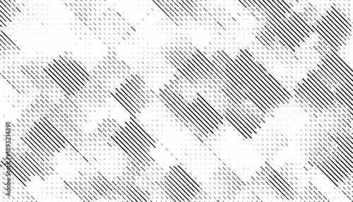 Black and white abstract and rough pattern with diagonal ways for sporty background and jersey design. Fully editable vector element. Vector Format Illustration 