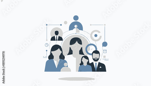 Diverse Group of Professionals in Business Setting.