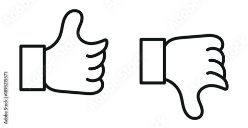 like or dislike icon. true or false symbol. Yes or no finger sign, yap or nope sign. accept or not accept social media feedback png, vector