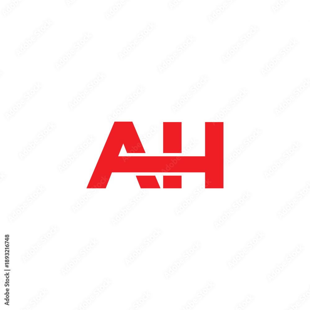 Fototapeta premium Logo Letter AH Simple Minimalist Modern