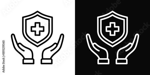 Assurance Icon White And Black Background Style