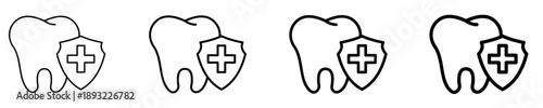 Tooth Care Icon Set Different Style Collection
