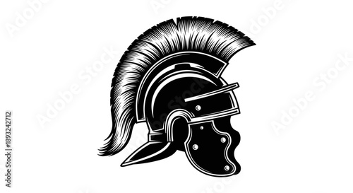 Ancient Roman Centurion Helmet with Plume.