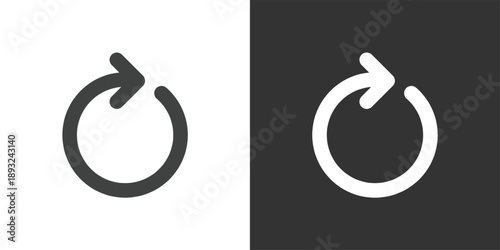 Refresh or Reset icon set. Solid glyph series icons