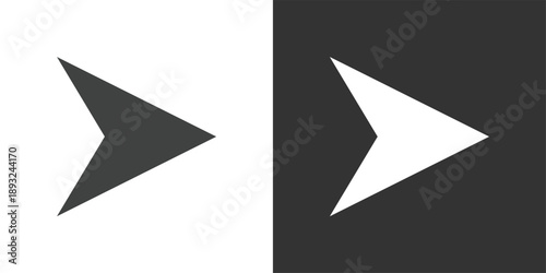 Fotografie Minimalist Arrowhead icon set. Solid glyph series icons