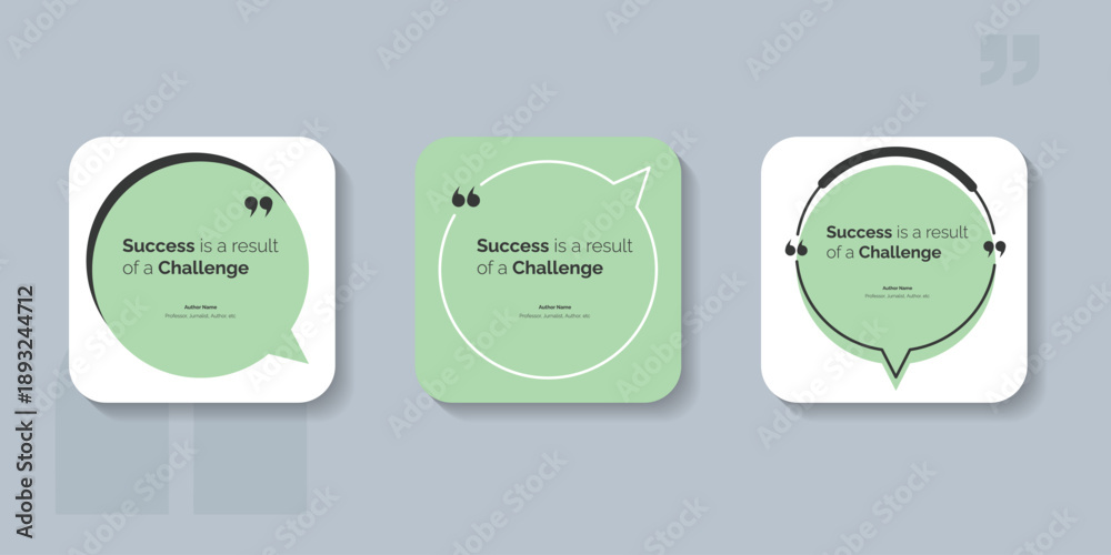 Naklejka premium Creative Set Bubble testimonial banner, quote, infographic. Social media post template designs for quotes. Empty speech bubbles, quote bubbles and text box
