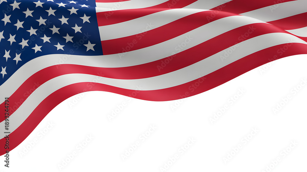 Fototapeta premium Modern Minimalist American Flag Poster Design