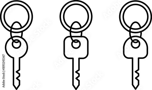 Keychain with Keys icons
