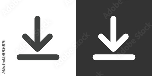 Download icon set. Solid glyph series icons