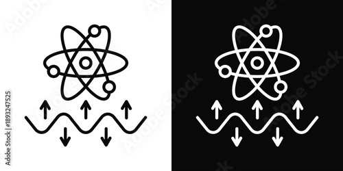Quantum Vacuum Fluctuation Icon White And Black Background Style