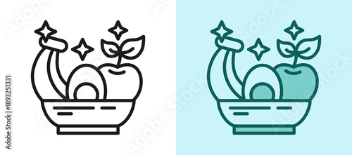 Clean Eating whitegreen icon