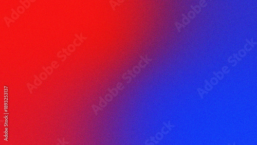 Red blue grainy gradient abstract background, Grainy gradient abstract background for web banner poster design, grain texture effect, copy space, Backdrop.