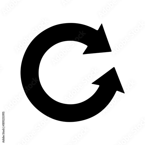 Black recycling symbol vector illustration