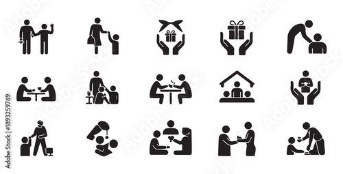 Happy family enjoying meal together with a baby and parents sharing moment