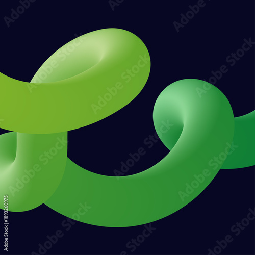 Quadro em tela 3d abstract colorful twisted liquid shapes