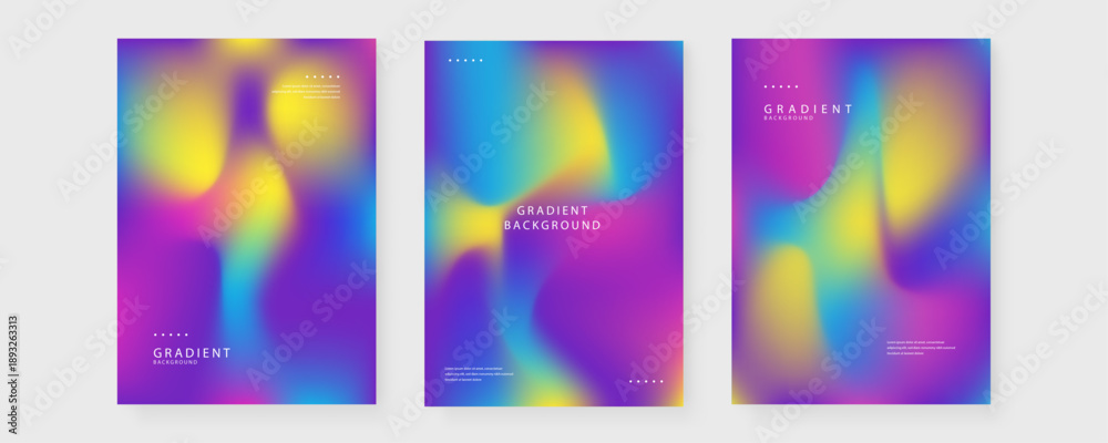 Fototapeta premium Abstract moody fluid gradient background with deep purple blue and glowing yellow light effects for futuristic creative projects