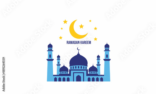 Ramadan Mosque Islamic Symbol Crescent Moon.