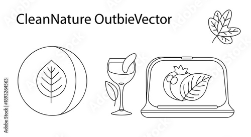 Clean Nature Outbie Vector Elements Collection.
