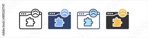 Plugin Updates Icon Set Multiple Style Collection