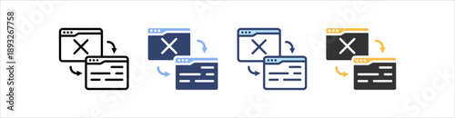 Redirect Icon Set Multiple Style Collection