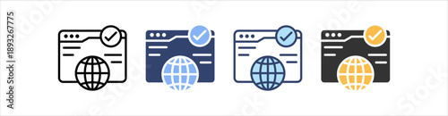 Browser Compatibility Icon Set Multiple Style Collection