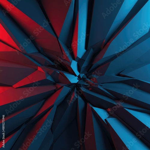 Fractured, jagged geometry dominates this complex non-objective design. A chaotic assembly of splintered shapes and sharp edges forming an intense background, visualart, splintered, shapes