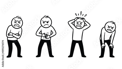 Stages of frustration Vector