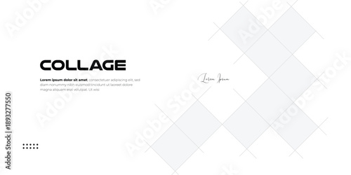 Creative photo collage layout with clean diagonal grid structure for portfolio and editorial projects