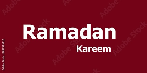 Billede på lærred Simple yet elegant greeting wishing everyone a blessed and joyous Ramadan Kareem