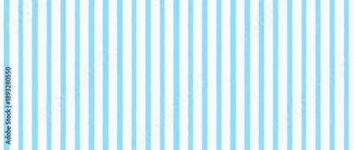 Light blue seamless stripes background. Abstract watercolor strokes repeated pattern. Summer pastel straight vertical lines for fabric, wrapping paper, textile, banner, poster. Vector wallpaper