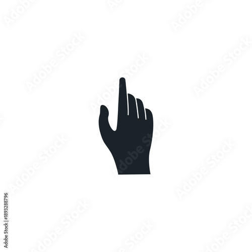 Hand Scroll Gesture Icon, Swipe Navigation Action Vector Illustration, Vertical Horizontal Wave Movement
