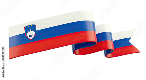 Free Download Slovenian Flag Ribbon - GFXLoad